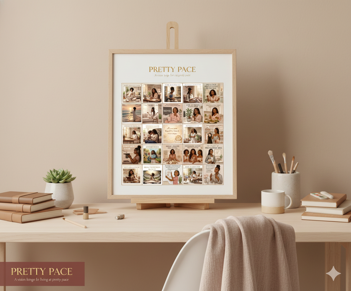 Pretty Pace™ Vision Bingo Card Header –BW Edition