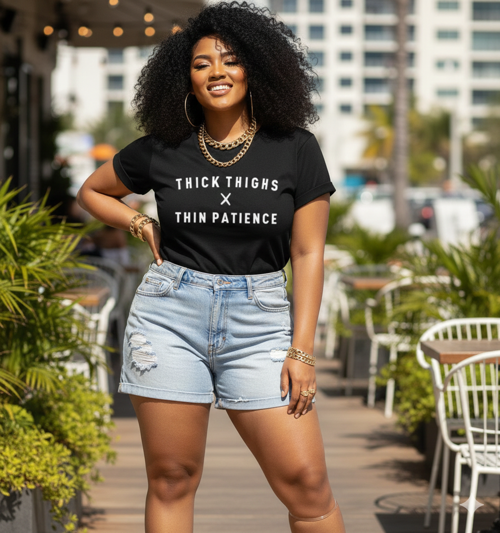 Thick Thighs- Printed Tee
