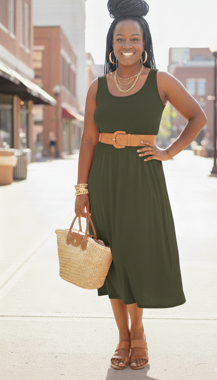 No Limit- sleeveless round neck dress