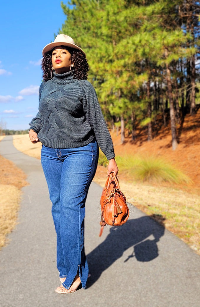 GEMSTONE- CABLE KNIT SWEATER