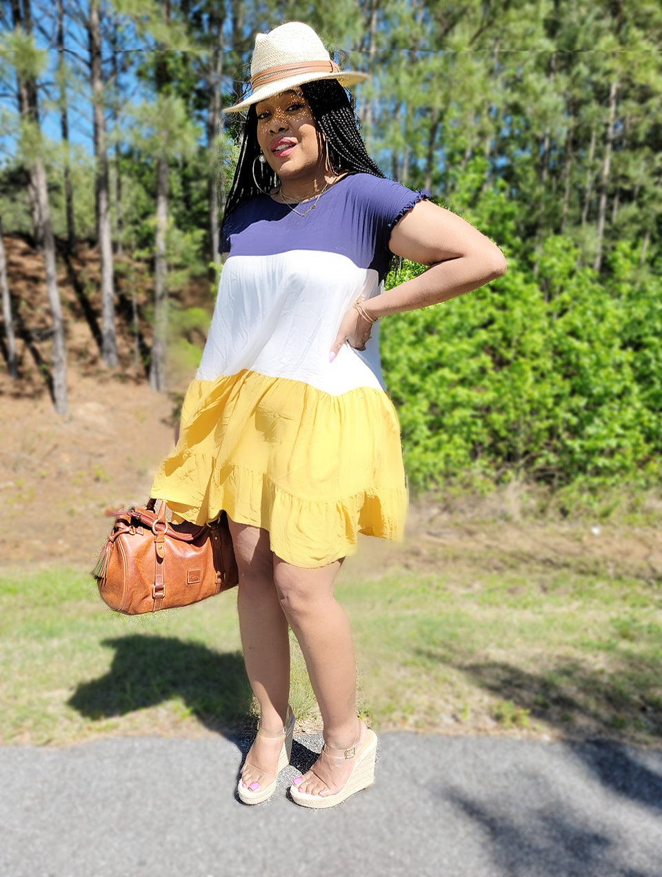 Dream lover- Color block baby doll dress