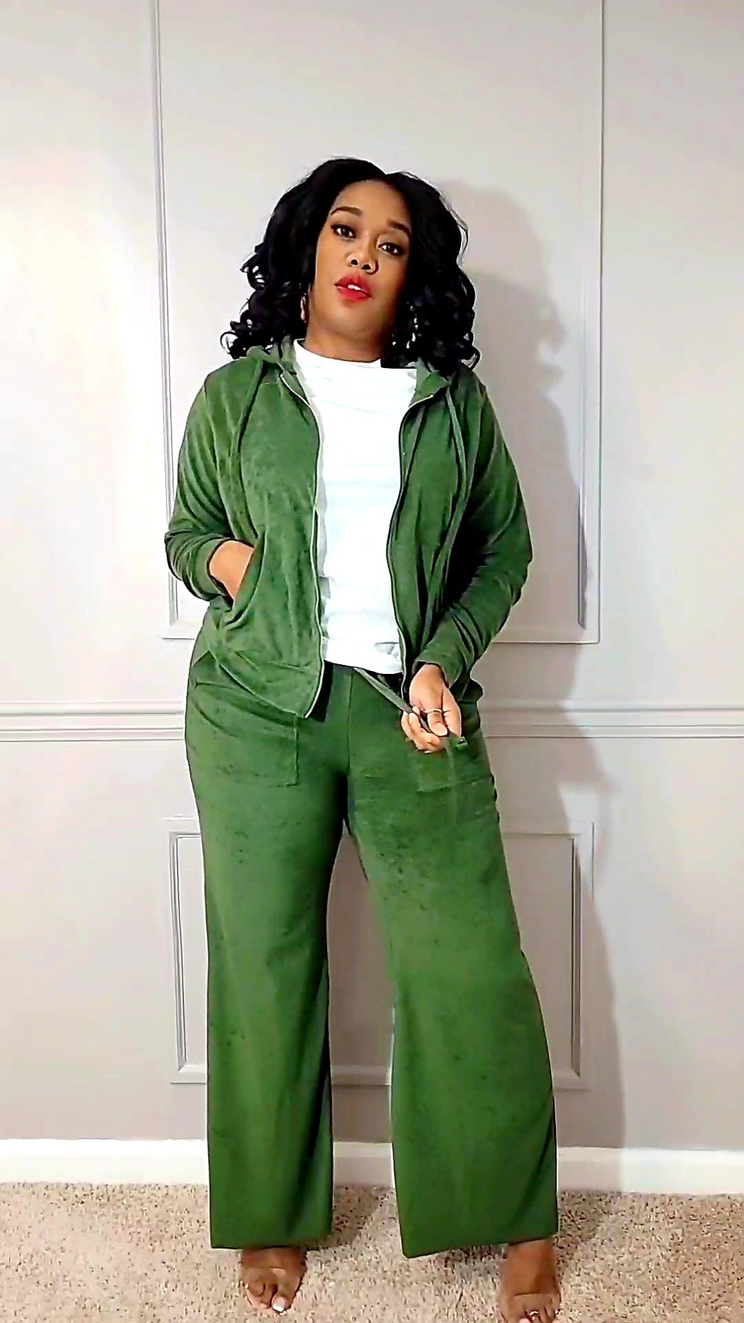 Can We Talk- Zipper Hoodie Set