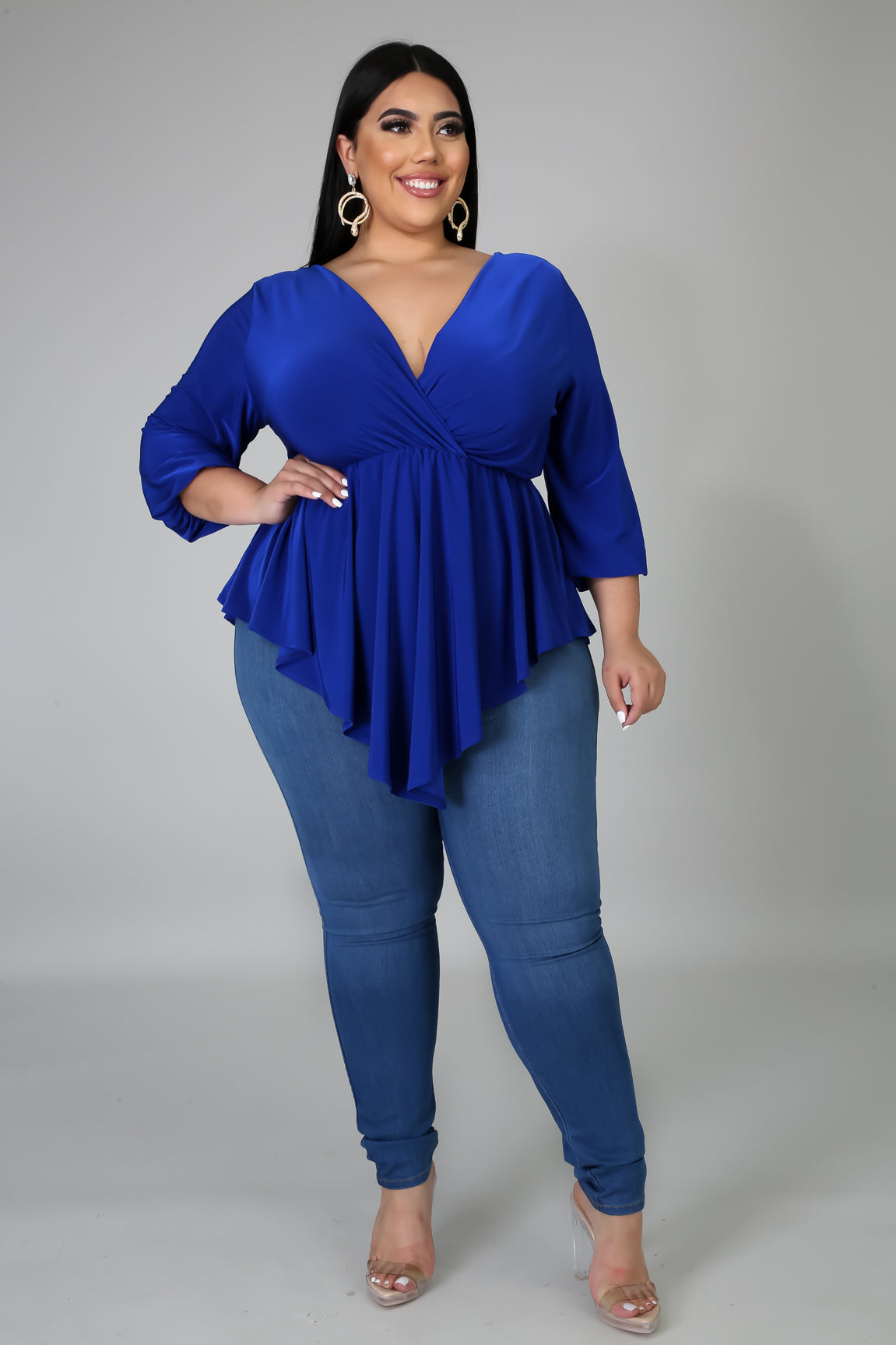 SNATCHED WAIST- WRAP FRONT TOP