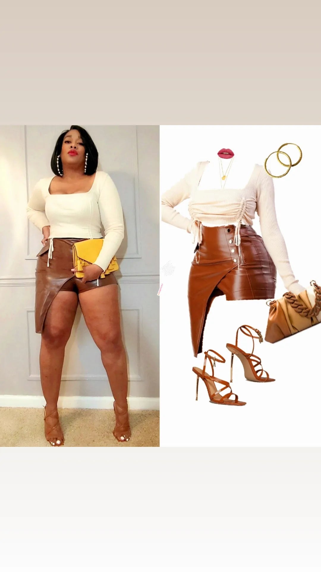 Lady's Night- Faux leather skort