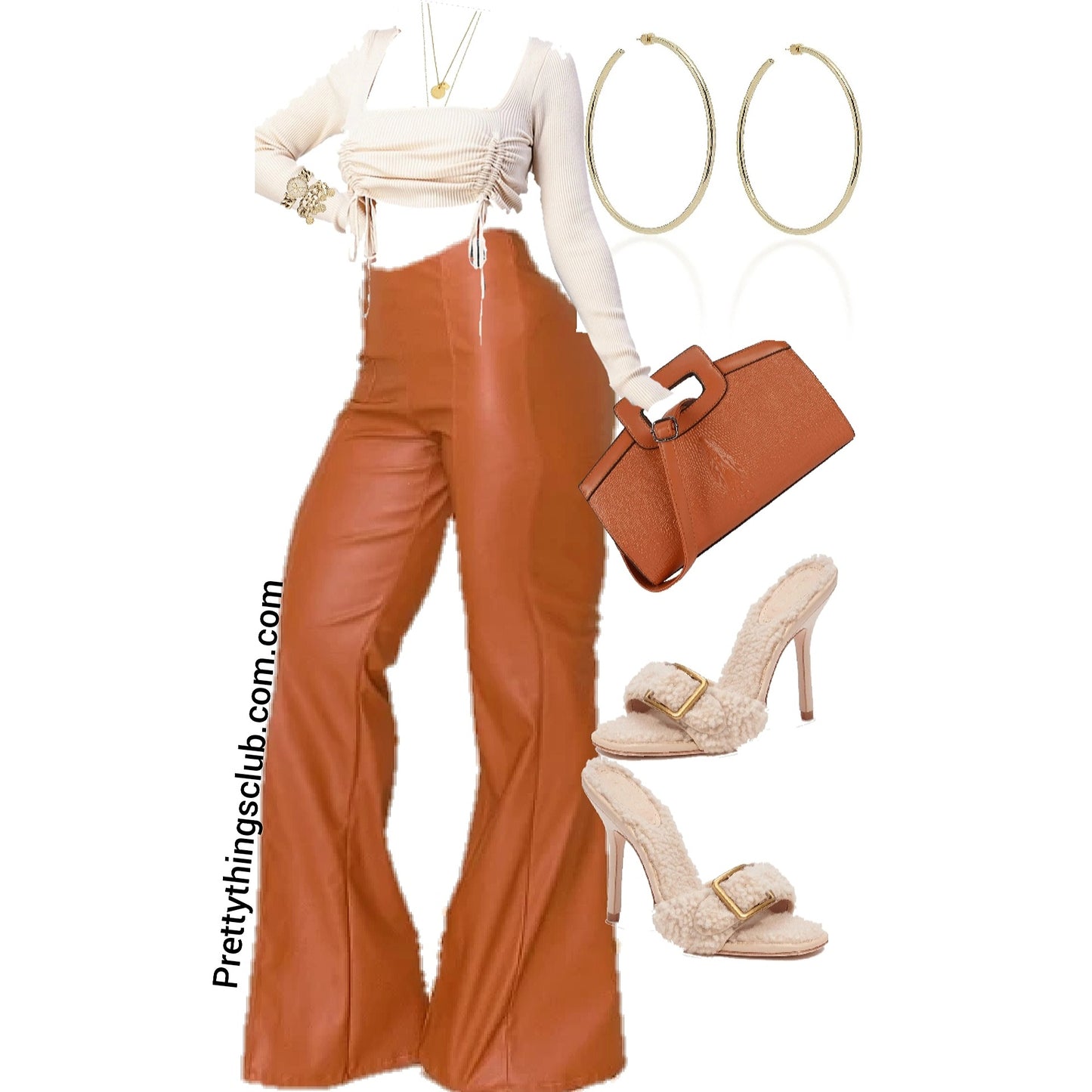 It Girl- Faux Leather Wide-leg Pant