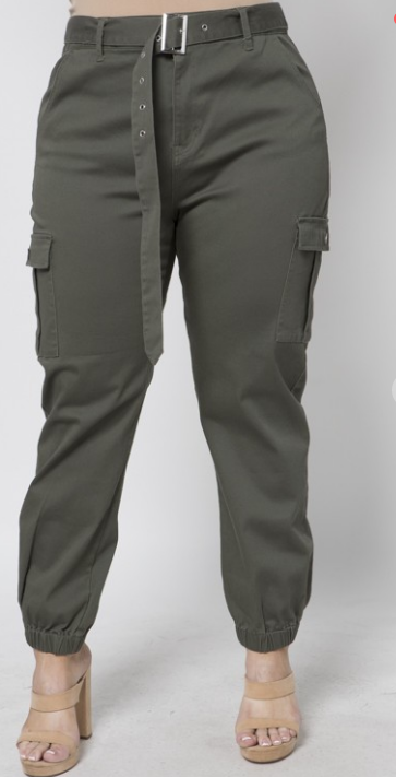 No Limits- Belted Cargo Pants