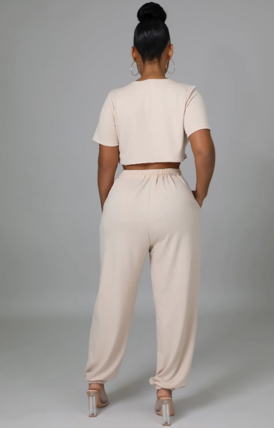 So Posh- 2 Piece Crop Top Set
