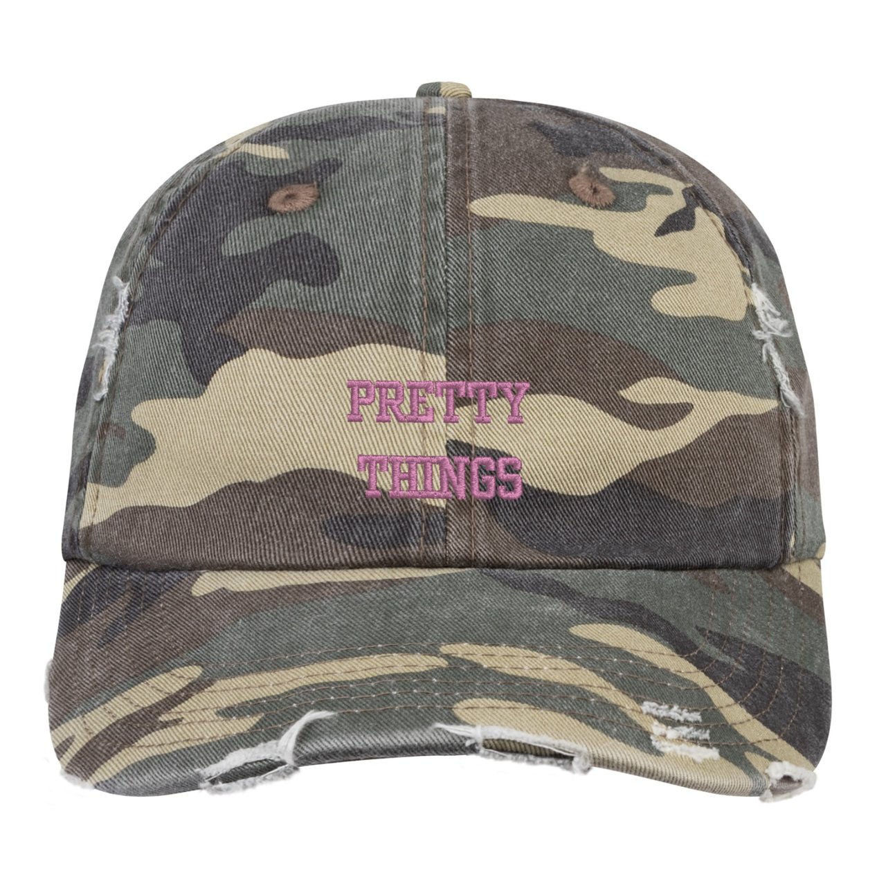 Pretty Things -Distressed Camo Cap