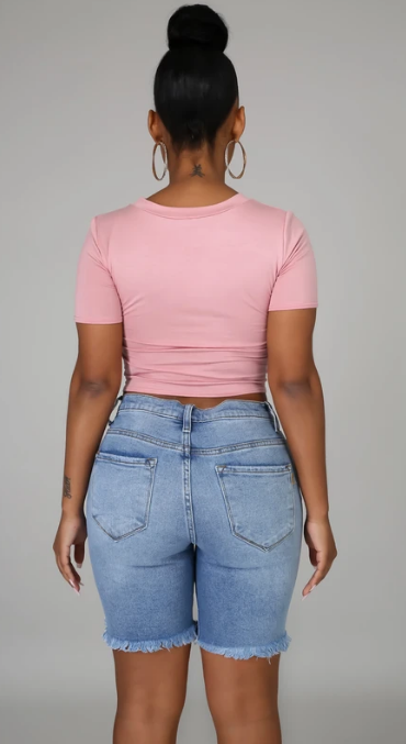 CRUSH ON YOU- DENIM SHORTS
