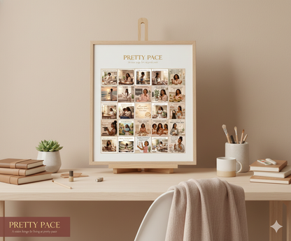 Pretty Pace™ Vision Bingo Card  Header –BW Edition