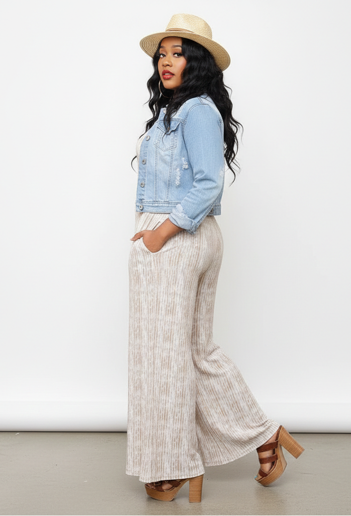 Mocha Latte - Sleeveless Wide Leg Jumpsuit