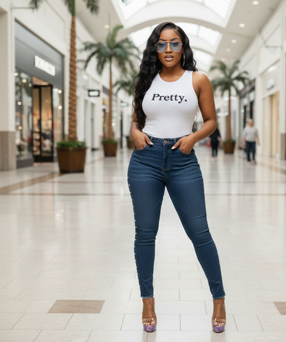 Hey Pearl Hey -Bleach Wash Jeans