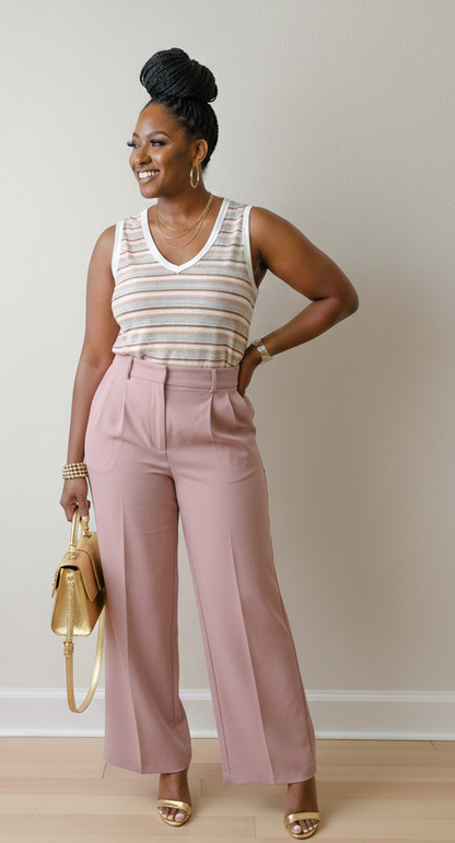 Go With The Flow- v neck sleeveless  tank top