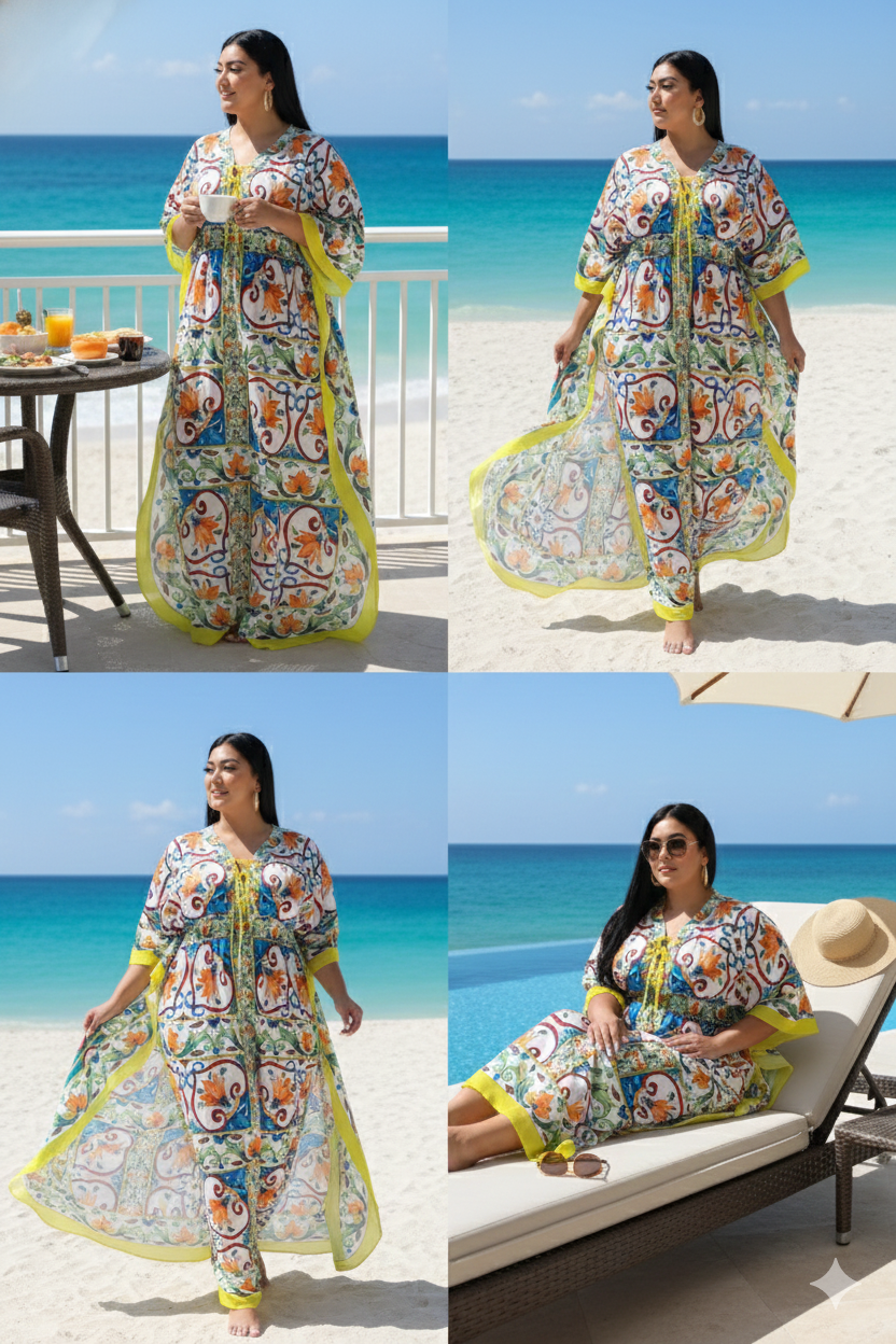 Taking PTO KIMONO- Maxi Dress