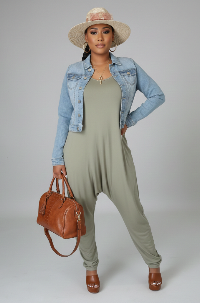 Slay Day- Sleeveless Jumpsuit