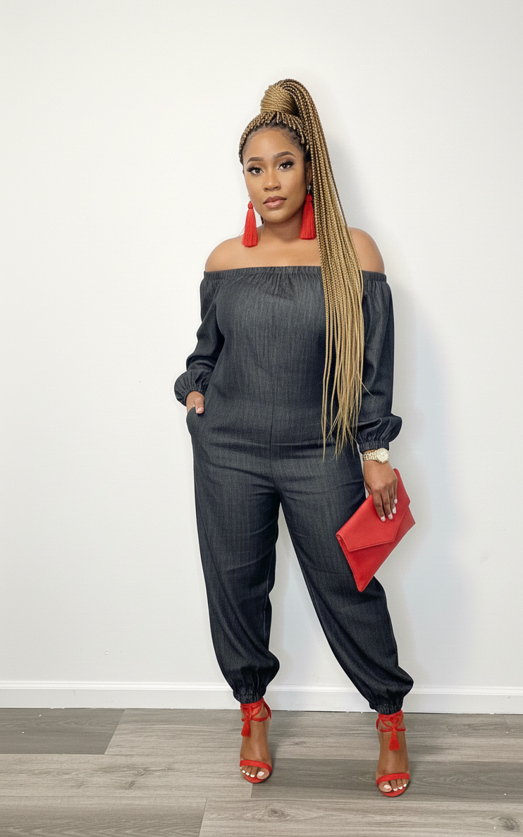 HOT TOPIC- DENIM JUMpsuit