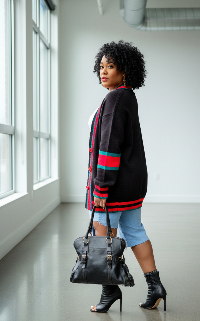 Varsity Team- Designer Striped Cardigan