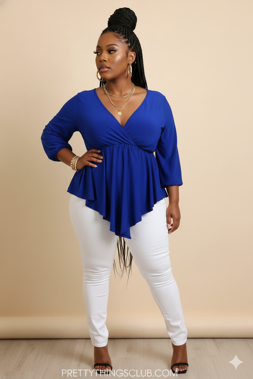 SNATCHED WAIST-   WRAP FRONT TOP