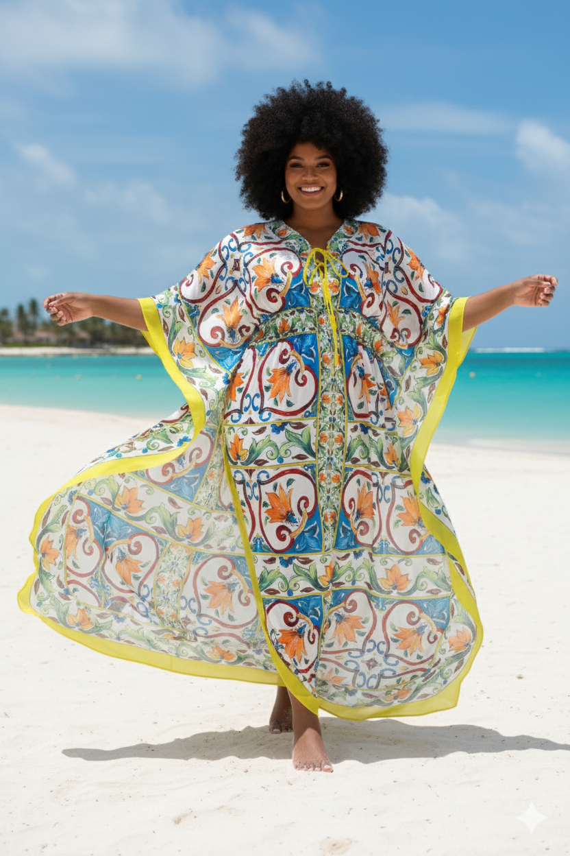 Taking PTO KIMONO- Maxi Dress