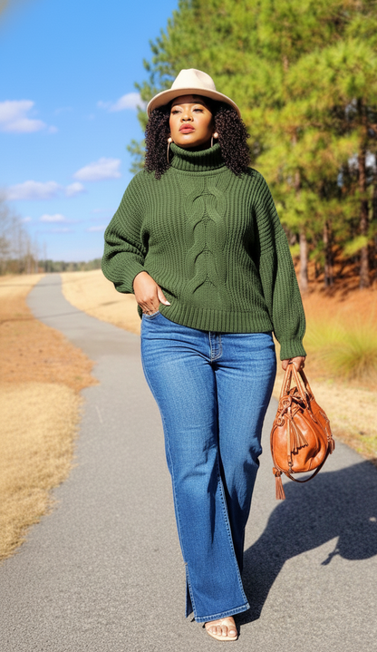GEMSTONE- CABLE KNIT SWEATER