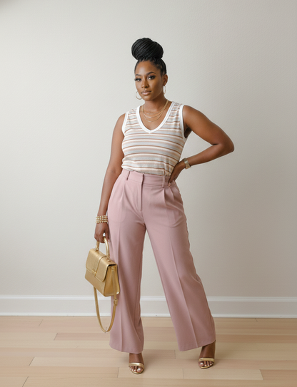 Go With The Flow- v neck sleeveless  tank top