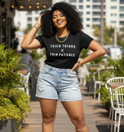 Thick Thighs- Printed Tee