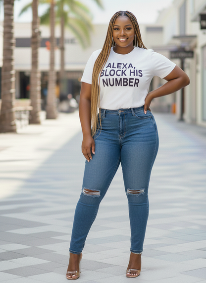 ALEXA- BLOCK HIS NUMBER T-SHIRT