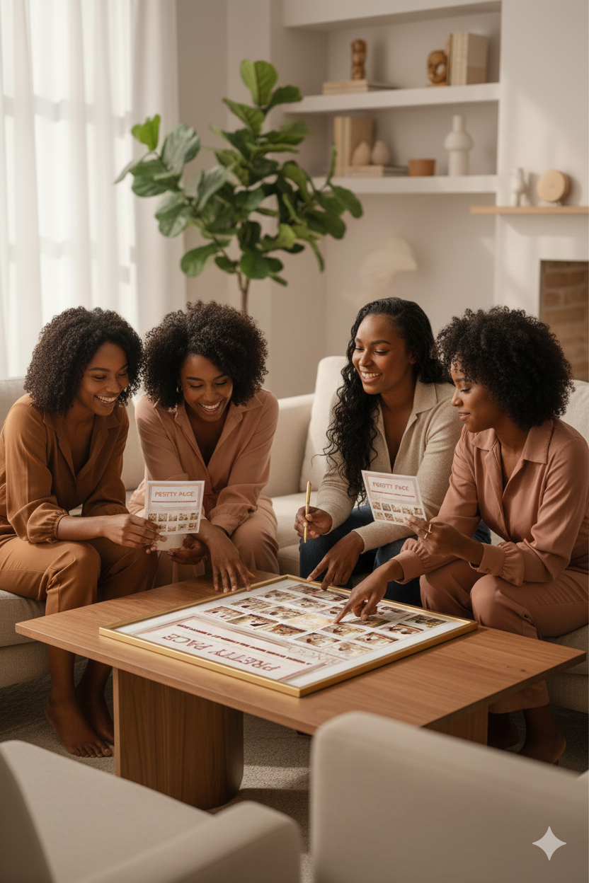 Pretty Pace™ Vision Bingo Card  Header –BW Edition