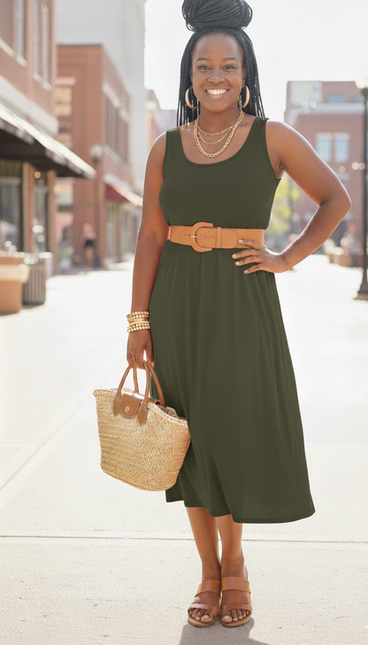 No Limit- sleeveless round neck dress