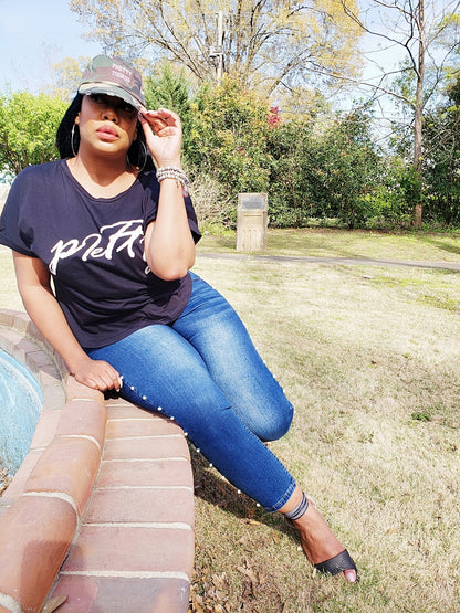 Pretty Things -Distressed Camo Cap