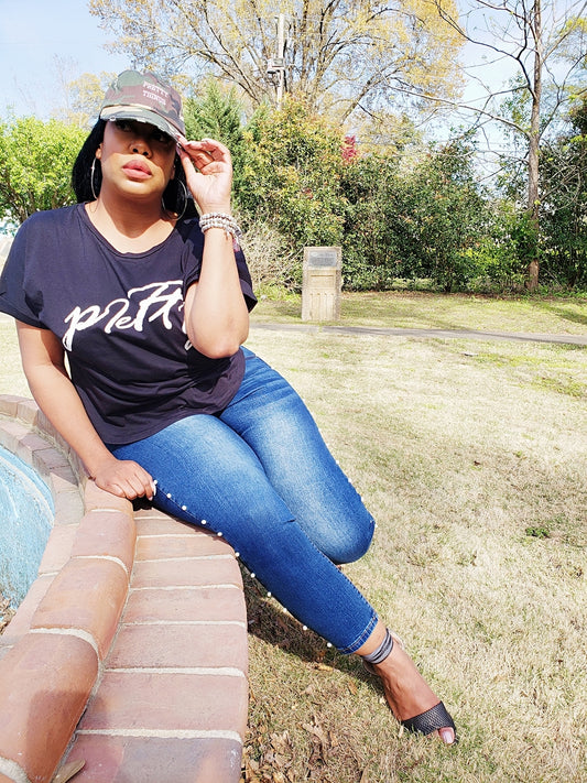 Pretty Things -Distressed Camo Cap