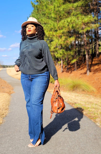 GEMSTONE- CABLE KNIT SWEATER
