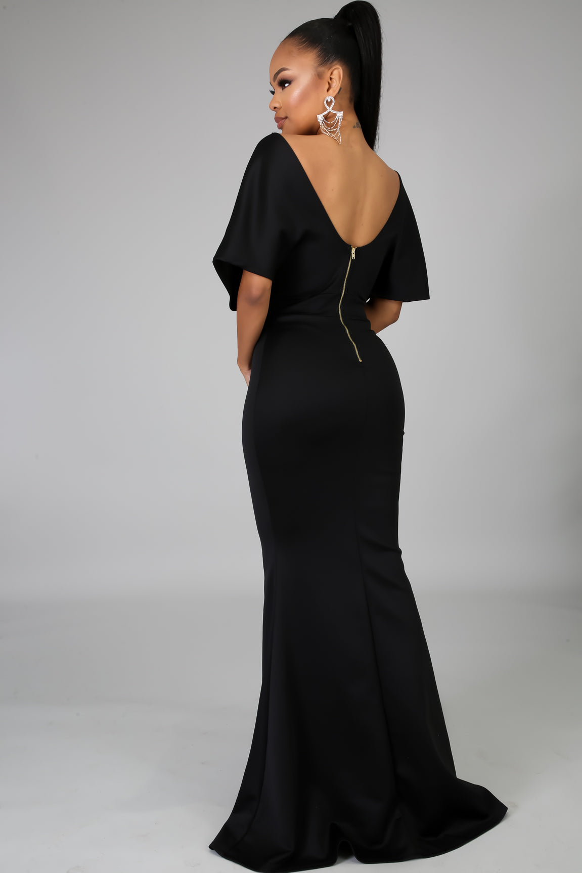 BLACK SWAN- MERMAID FIT GOWN