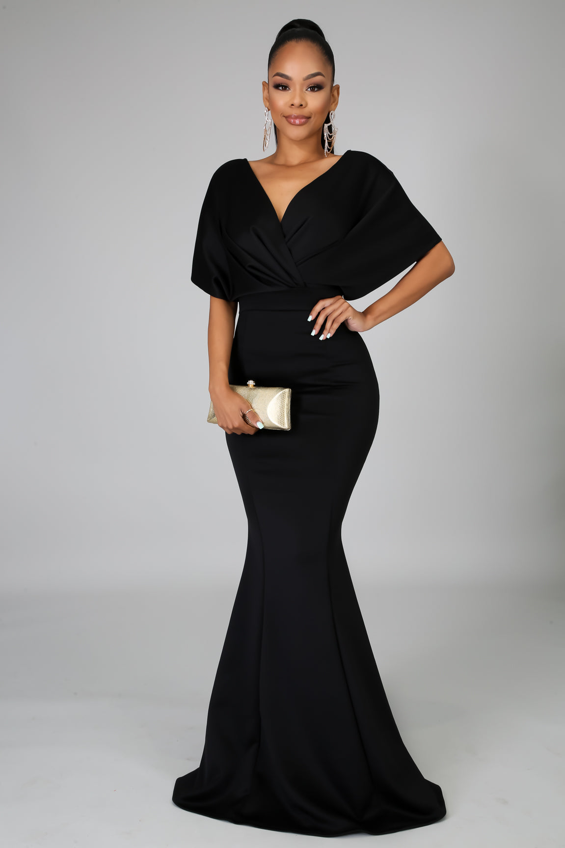 BLACK SWAN- MERMAID FIT GOWN