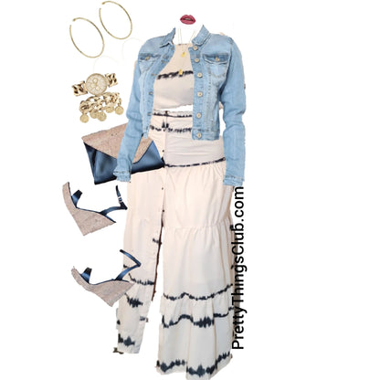 Travel Bae- Crop Top Skirt Set