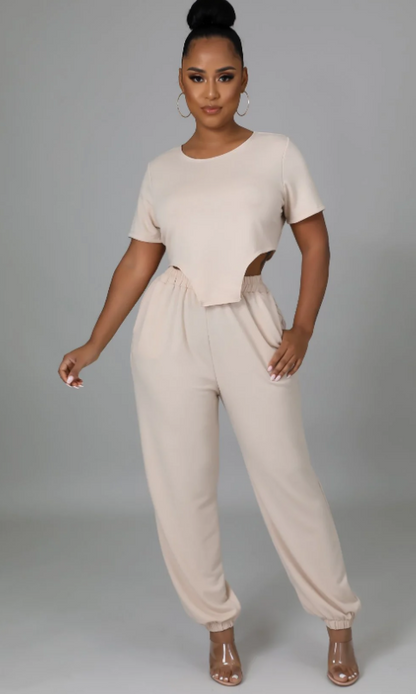 So Posh- 2 Piece Crop Top Set
