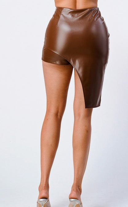 Lady's Night- Faux leather skort