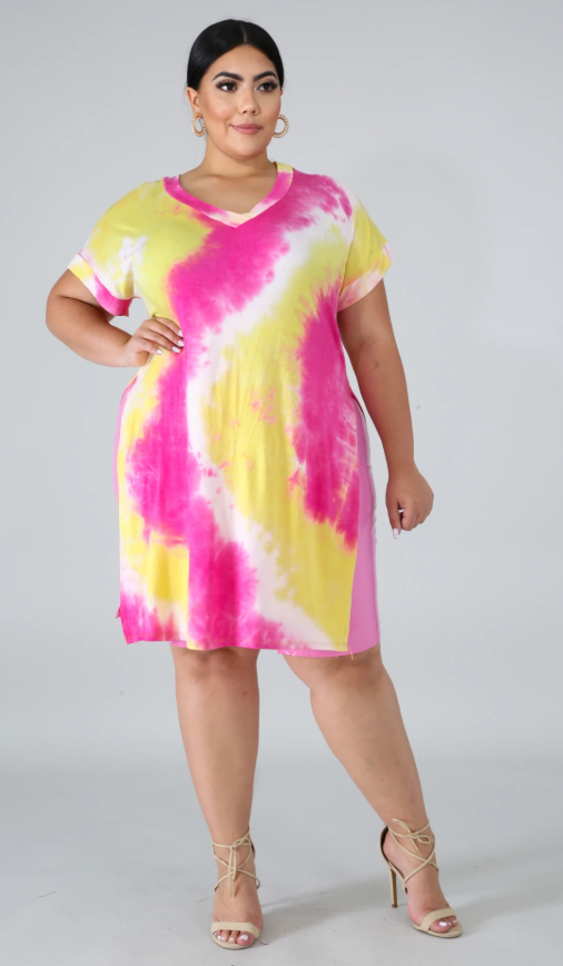 SUNDAE-Tie Dye Slit Tunic